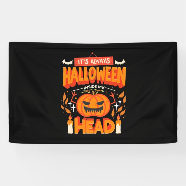 Halloween-Geschenk | Immer im Innern gehalten Banner (Horizontal)