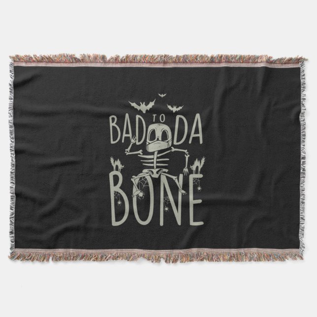 Halloween-Geschenk | Schlecht zu Da Bone Decke (Vorderseite)