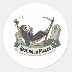 Halloween-Geschenkanhänger für Süßigkeitentaschen Runder Aufkleber