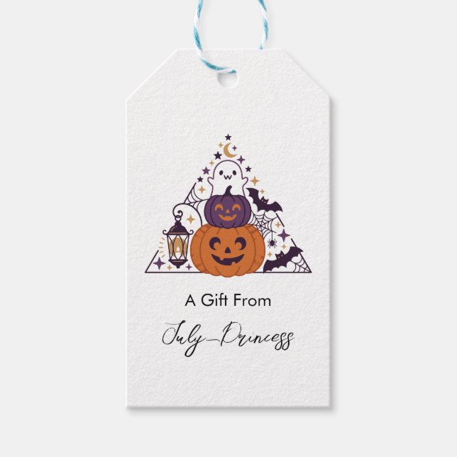 Halloween-Geschenkanhänger, personalisierte Gesche Geschenkanhänger (Vorderseite)