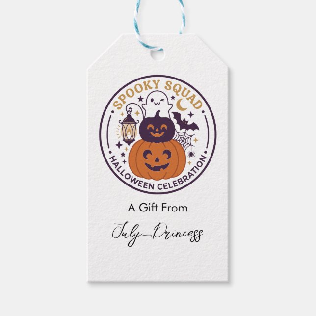 Halloween-Geschenkanhänger, personalisierte Gesche Geschenkanhänger (Vorderseite)