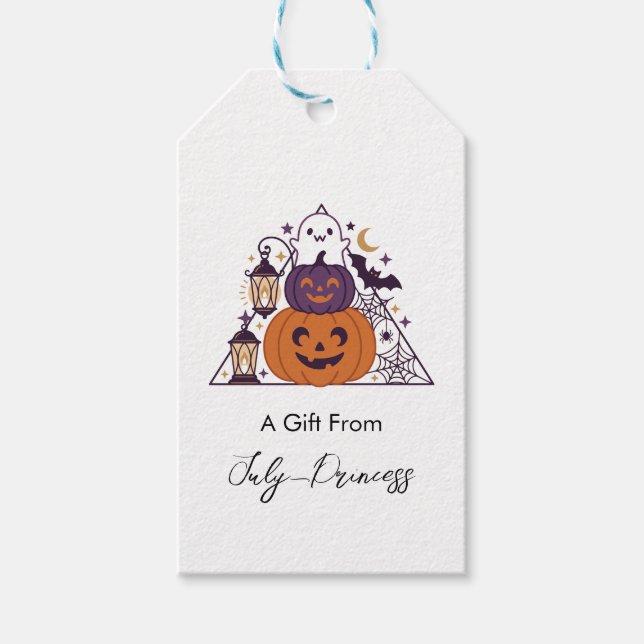 Halloween-Geschenkanhänger, personalisierte Gesche Geschenkanhänger (Vorderseite)