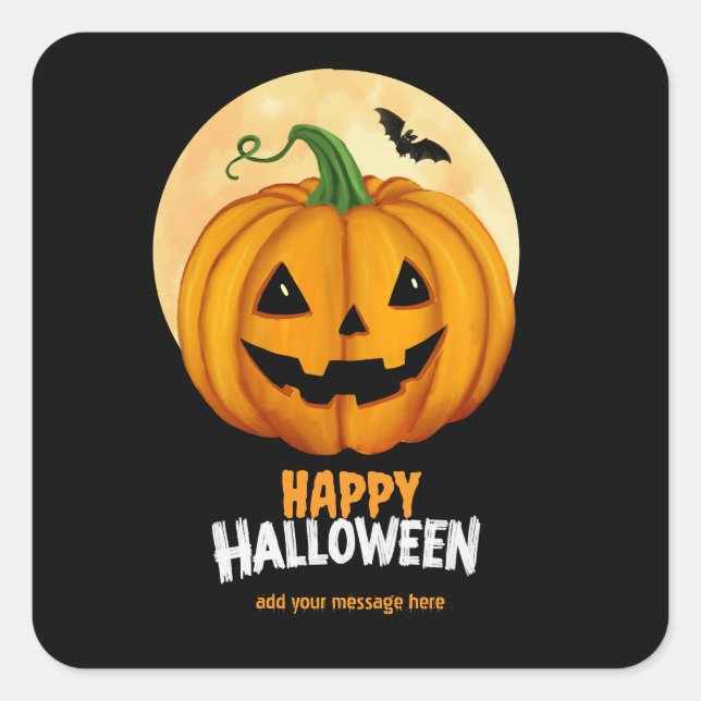 Halloween-Geschenkanhänger  Süßes oder Saures Part Quadratischer Aufkleber (Vorderseite)