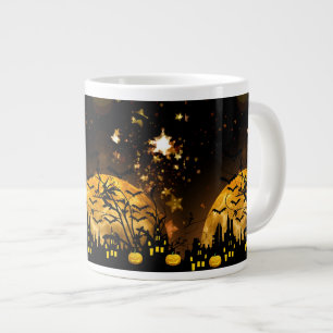 Halloween-Geschenke von fliegenden Hexen ernten Mo Jumbo-Tasse