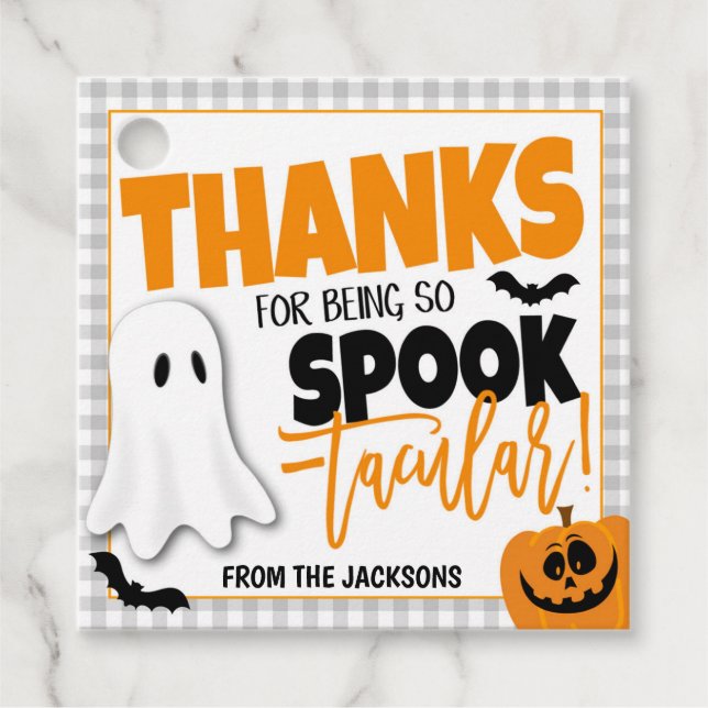 Halloween-Geschenkmarke Geschenkanhänger (Vorderseite)