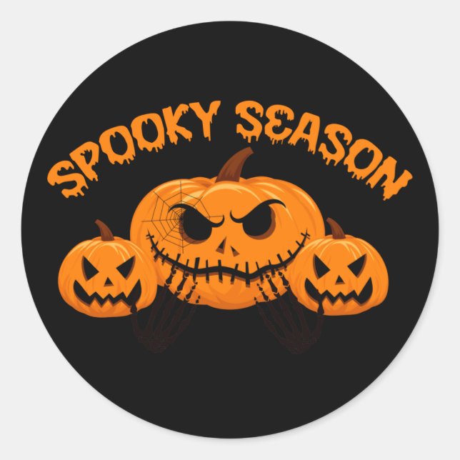 Halloween-Geschenkmarke Runder Aufkleber (Vorderseite)