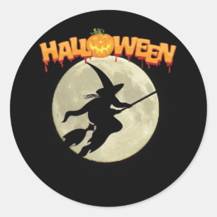 Halloween-Geschenkmarke Runder Aufkleber