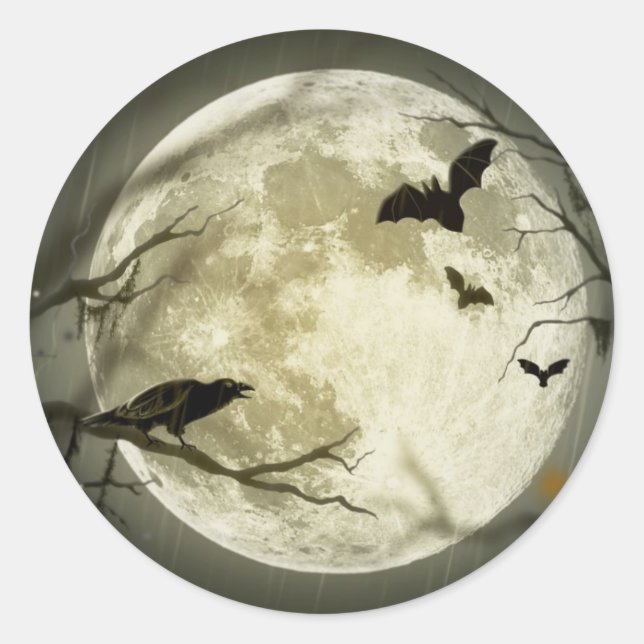 Halloween-Geschenkmarke Runder Aufkleber (Vorderseite)