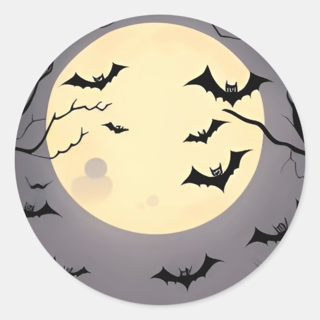 Halloween-Geschenkmarke Runder Aufkleber (Vorderseite)