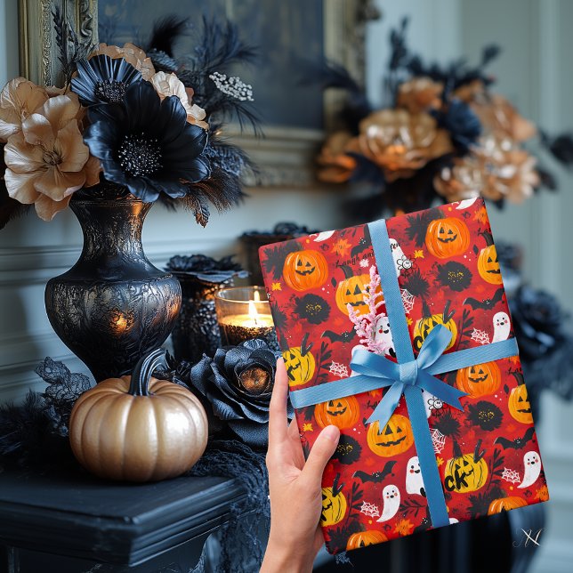 Halloween-Geschenkpackung mit individualisierbarem Geschenkpapier (Von Creator hochgeladen)