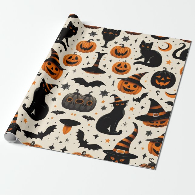 HALLOWEEN GESCHENKPAPIER (Ungerollt)