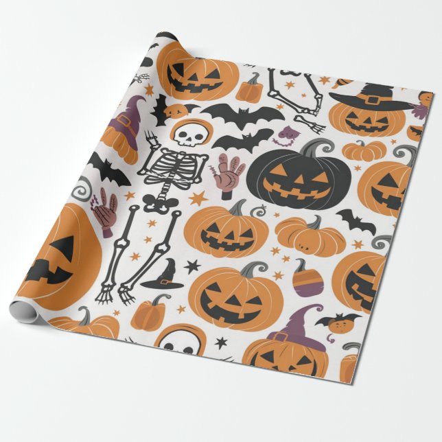 Halloween-Geschenkpapier Geschenkpapier (Ungerollt)