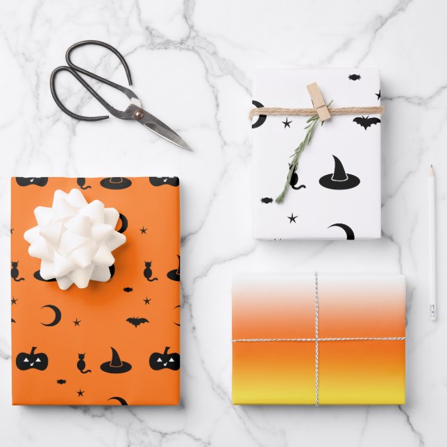 Halloween-Geschenkpapier Geschenkpapier Set (Vorderseite)