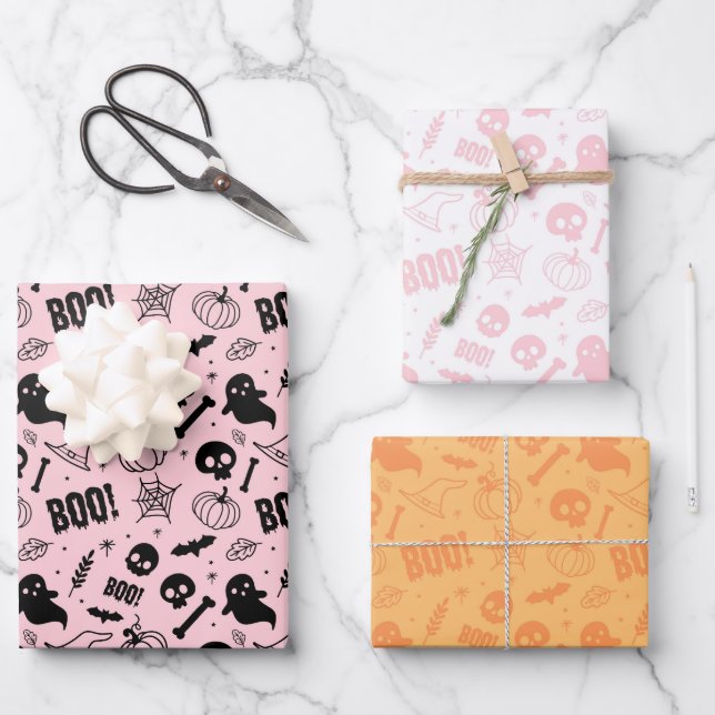 Halloween Geschenkpapier Set (Vorderseite)