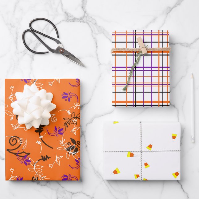 Halloween Geschenkpapier Set (Vorderseite)
