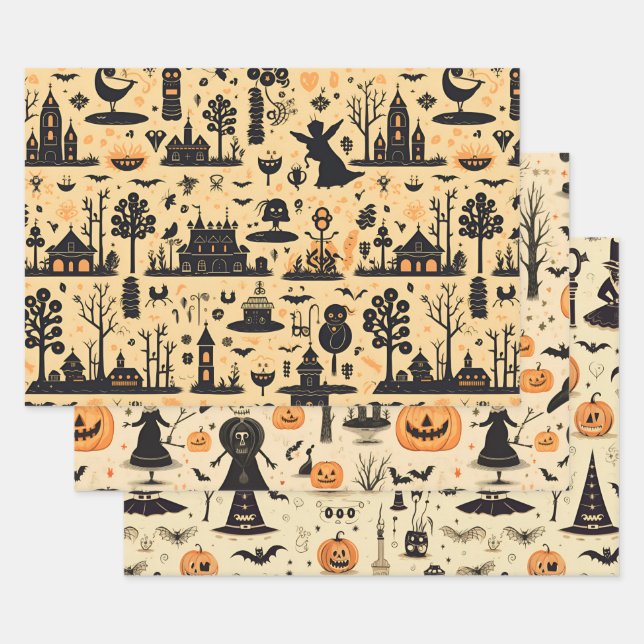Halloween Geschenkpapier Set (Set)