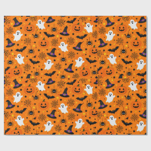 Halloween-Geschenkpapier Süßer Geist, Kürbis Geschenkpapier