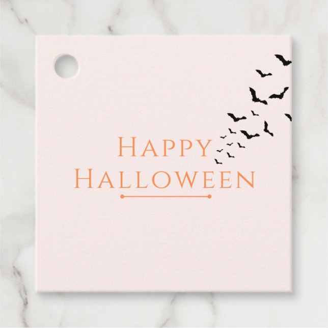 Halloween-Geschenktag, Gefallen-Tag, Fledermäuse,  Geschenkanhänger (Vorderseite)