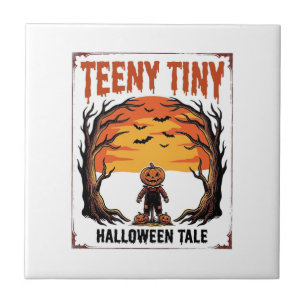 Halloween-Geschichte Teeny Tiny Gruselige Vintage- Fliese