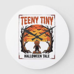 Halloween-Geschichte Teeny Tiny Gruselige Vintage- Große Wanduhr