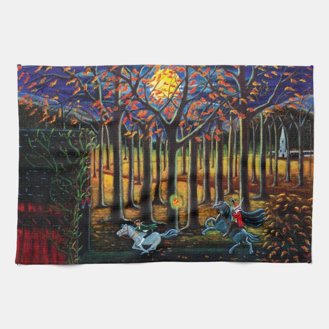 Halloween-Geschirrtücher "kopfloser Reiter " Handtuch (Horizontal)