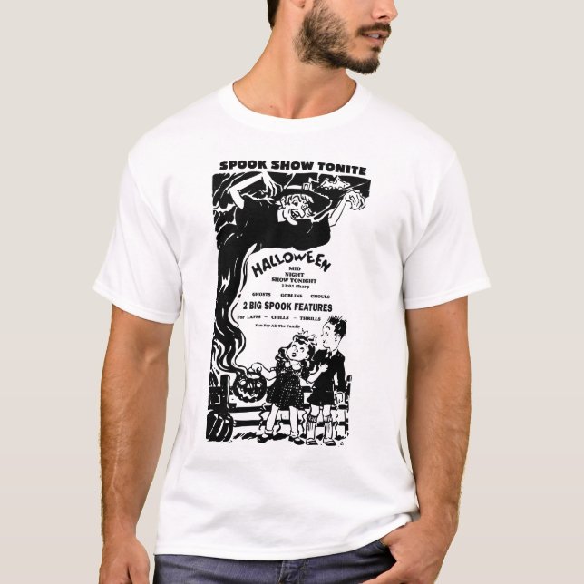 Halloween-Gespenst-Show-Film-Anzeige 1945 T-Shirt (Vorderseite)