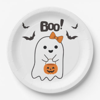 Halloween-Gespenster-Einkauf Pappteller