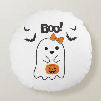 Halloween-Gespenster-Einkauf Rundes Kissen