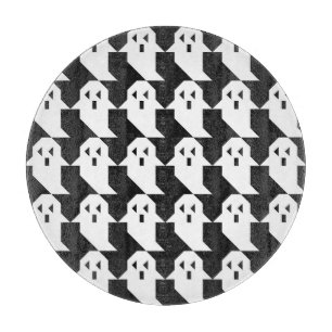Halloween-Gespenster: geometrisch nahtloses Muster Schneidebrett