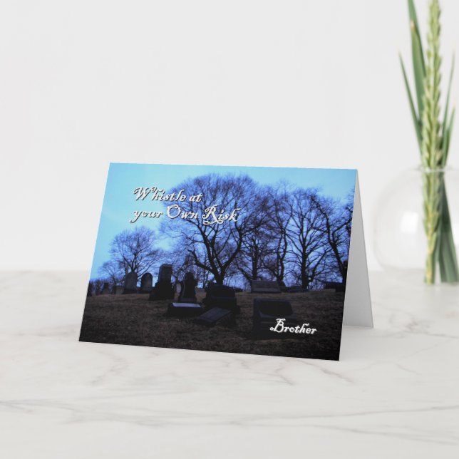 Halloween - gespenstischer Friedhof, für Bruder Karte (Vorderseite)