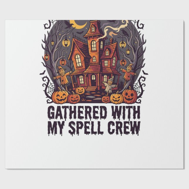 Halloween-Gespenstisches Erntefest Geschenkpapier (Flach)