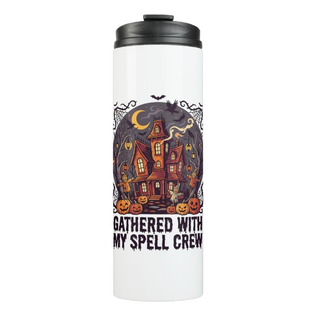 Halloween-Gespenstisches Erntefest Thermosbecher (Vorderseite)