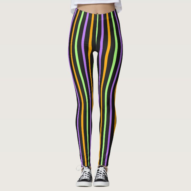 HALLOWEEN GESTRIPEN LEGGINGS (Vorderseite)