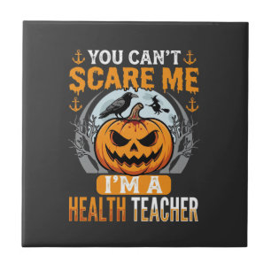 Halloween-Gesundheitslehrer Gruseliger Kürbis Kräh Fliese