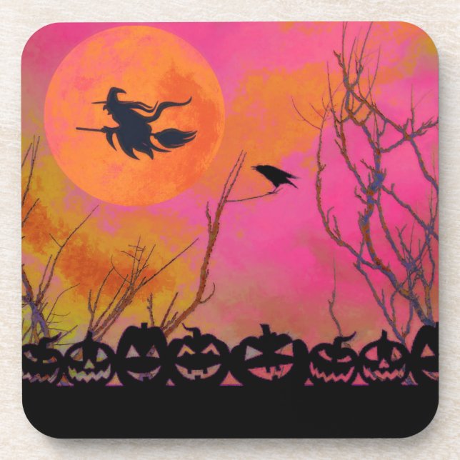Halloween Getränkeuntersetzer (Vorderseite)