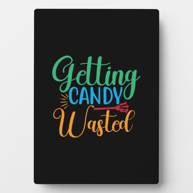 Halloween Getting Candy Wasted Birthday Fotoplatte (Vorderseite)