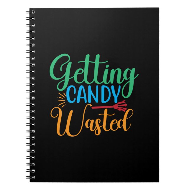 Halloween Getting Candy Wasted Birthday Notizblock (Vorderseite)