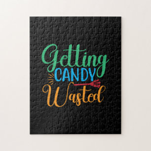 Halloween Getting Candy Wasted Birthday Puzzle