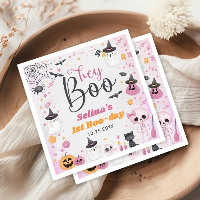 Halloween Ghost 1. Geburtstags-Party Serviette (Von Creator hochgeladen)