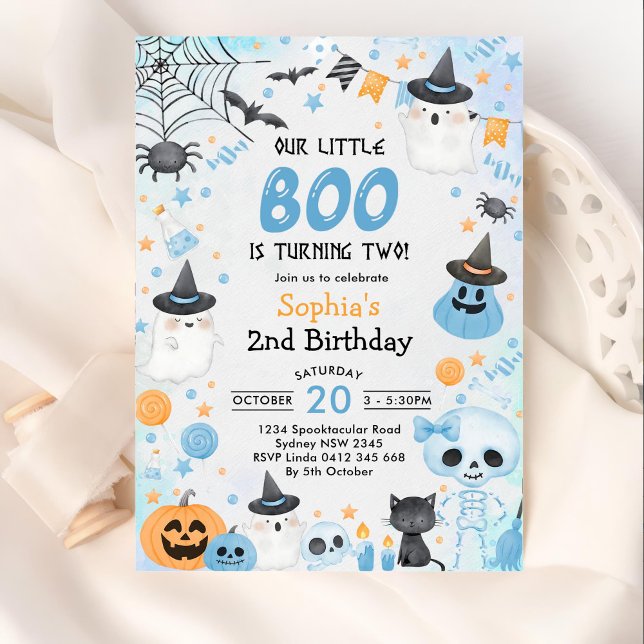 Halloween Ghost 2. Geburtstags-Party Einladung (Von Creator hochgeladen)