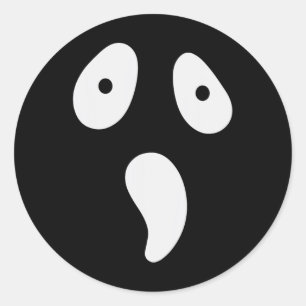 Halloween Ghost Albern Gesichtskostüm Funny Beängs Runder Aufkleber