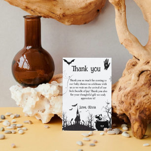 Halloween Ghost Baby Dusche Dankeschön Karte