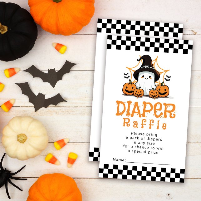 Halloween Ghost Baby Duwer Diaper Raffel Begleitkarte (Von Creator hochgeladen)