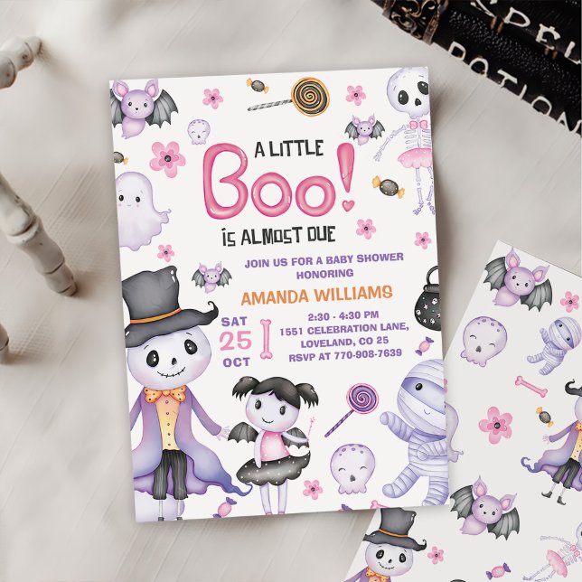 Halloween Ghost Baby Girl Shower Party Einladung (Von Creator hochgeladen)