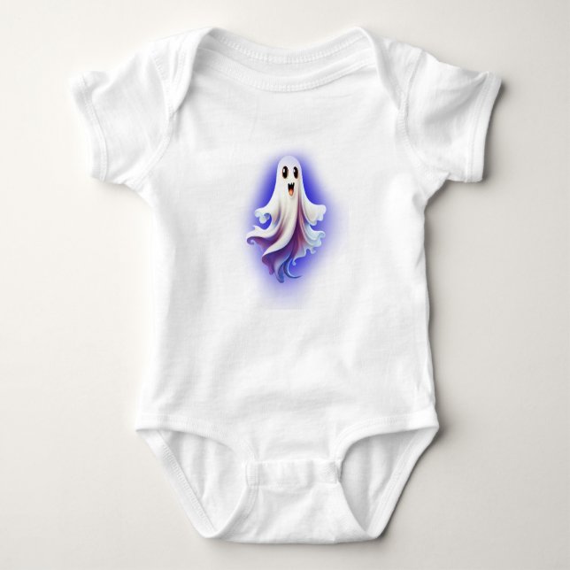 Halloween Ghost Baby Jersey Bodysuit Strampler (Vorderseite)