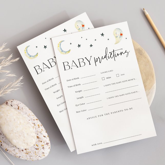 Halloween Ghost Baby Shower Predications Game Shee Flyer (Von Creator hochgeladen)