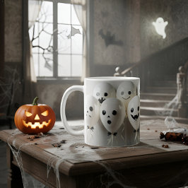 Halloween Ghost Balloons mit sonniger Gesichter Ta Kaffeetasse