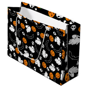 Halloween Ghost Bats Skull Pumpkin Große Geschenktüte