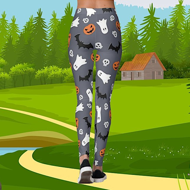 Halloween Ghost Bats und Pumpkins Leggings (Von Creator hochgeladen)