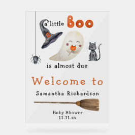 Halloween Ghost Begrüßungs-Babydusche Acrylschild